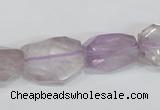 CNG309 15.5 inches 15*22mm faceted nuggets amethyst gemstone beads