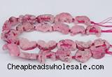 CNG3376 20*30mm - 30*45mm freeform plated druzy agate beads