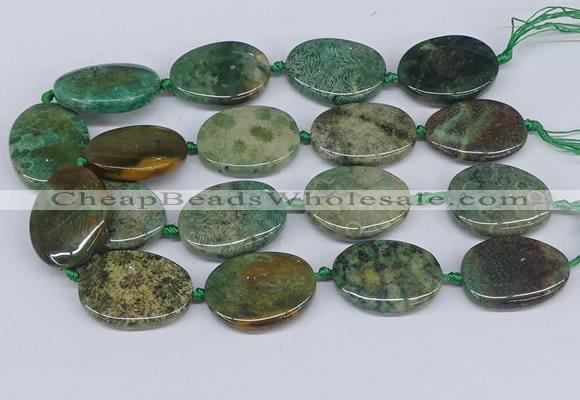 CNG3483 25*35mm - 30*40mm freeform chrysanthemum agate beads