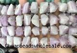 CNG3603 15.5 inches 13*20mm - 15*24mm faceted nuggets kunzite beads