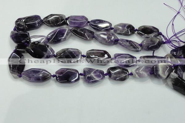 CNG466 15.5 inches 15*20mm - 20*35mm nuggets amethyst beads
