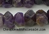 CNG5052 13*18mm - 15*20mm faceted nuggets dogtooth amethyst beads