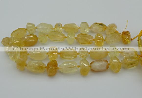 CNG5232 15.5 inches 12*16mm - 15*25mm faceted nuggets citrine beads