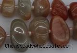 CNG5250 15.5 inches 8*12mm - 15*20mm nuggets moonstone beads