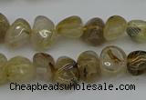 CNG5297 15.5 inches 5*8mm - 12*16mm nuggets golden rutilated quartz beads