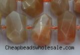 CNG5301 15.5 inches 12*16mm - 15*20mm faceted nuggets moonstone beads