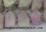 CNG5447 15.5 inches 12*16mm - 15*20mm faceted nuggets kunzite beads