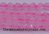 CNG5481 15.5 inches 6mm faceted nuggets rose quartz beads