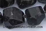 CNG5557 15.5 inches 18*22mm - 22*25mm nuggets black tourmaline beads