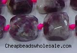CNG5886 15.5 inches 10*12mm - 10*14mm faceted freeform tourmaline beads