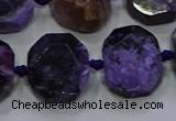 CNG5944 10*14mm - 12*16mm faceted freeform charoite beads
