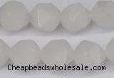 CNG6186 15.5 inches 10mm faceted nuggets white jade beads