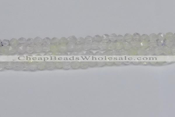 CNG6258 15.5 inches 6mm faceted nuggets green cherry quartz beads