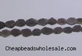 CNG6359 15.5 inches 14*18mm - 16*22mm freeform matte smoky quartz beads