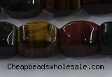 CNG6427 15.5 inches 15*20mm faceted nuggets mixed tiger eye beads
