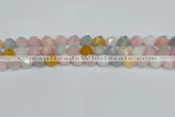 CNG7268 15.5 inches 12mm faceted nuggets morganite beads