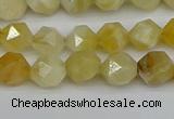 CNG7365 15.5 inches 6mm faceted nuggets yellow opal beads