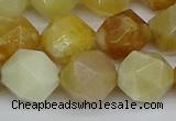 CNG7368 15.5 inches 12mm faceted nuggets yellow opal beads