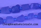 CNG7631 15.5 inches 6*8mm - 8*10mm nuggets aquamarine beads