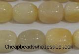 CNG767 15.5 inches 13*18mm nuggets yellow jade beads wholesale