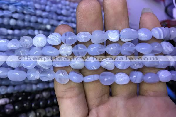 CNG8038 15.5 inches 8*10mm nuggets blue lace agate beads