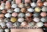 CNG8527 15.5 inches 12*16mm - 13*18mm faceted nuggets fossil coral beads