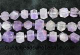 CNG8671 12*20mm - 20*33mm faceted nuggets lavender amethyst beads