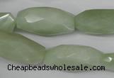 CNG885 15.5 inches 14*32mm faceted rice New jade nugget beads