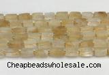 CNG8850 15.5 inches 8*12mm - 10*16mm nuggets matte citrine beads