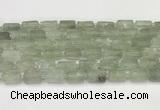 CNG8852 15.5 inches 8*12mm - 10*16mm nuggets matte green quartz beads
