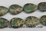 CNI29 15.5 inches 13*18mm flat teardrop natural imperial jasper beads