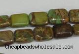 CNI39 15.5 inches 6*8mm rectangle natural imperial jasper beads