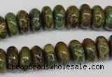 CNI46 15.5 inches 6*12mm rondelle natural imperial jasper beads