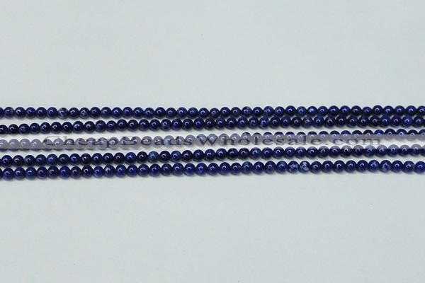 CNL1251 15.5 inches 4mm round natural lapis lazuli beads