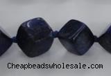CNL1517 15.5 inches 8*8mm - 18*18mm cube lapis lazuli gemstone beads