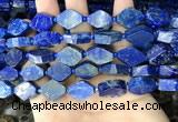 CNL1690 4mm round & 10*15mm - 12*18mm freeform lapis lazuli beads