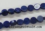 CNL240 15.5 inches 8mm coin natural lapis lazuli beads wholesale