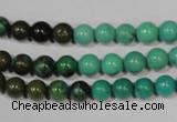 CNT208 15.5 inches 6mm round natural turquoise beads wholesale