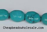 CNT34 16 inches 15*18mm nugget natural turquoise beads wholesale