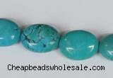 CNT35 16 inches 15*20mm oval natural turquoise beads wholesale