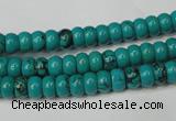CNT360 15.5 inches 4*6mm rondelle turquoise beads wholesale