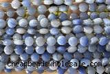 COIN167 15 inches 6mm faceted coin blue aventurine gemstone beads