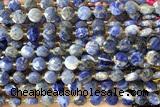 COIN168 15 inches 6mm faceted coin sodalite gemstone beads