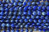 COIN170 15 inches 6mm faceted coin lapis lazuli gemstone beads