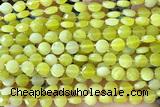 COIN182 15 inches 6mm faceted coin jade gemstone beads