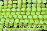 COIN183 15 inches 6mm faceted coin jade gemstone beads