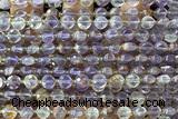 COIN200 15 inches 6mm faceted coin quartz gemstone beads