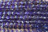 COIN202 15 inches 6mm faceted coin amethyst gemstone beads