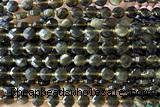 COIN203 15 inches 6mm faceted coin obsidian gemstone beads