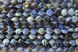 COIN209 15 inches 6mm faceted coin dumortierite gemstone beads
